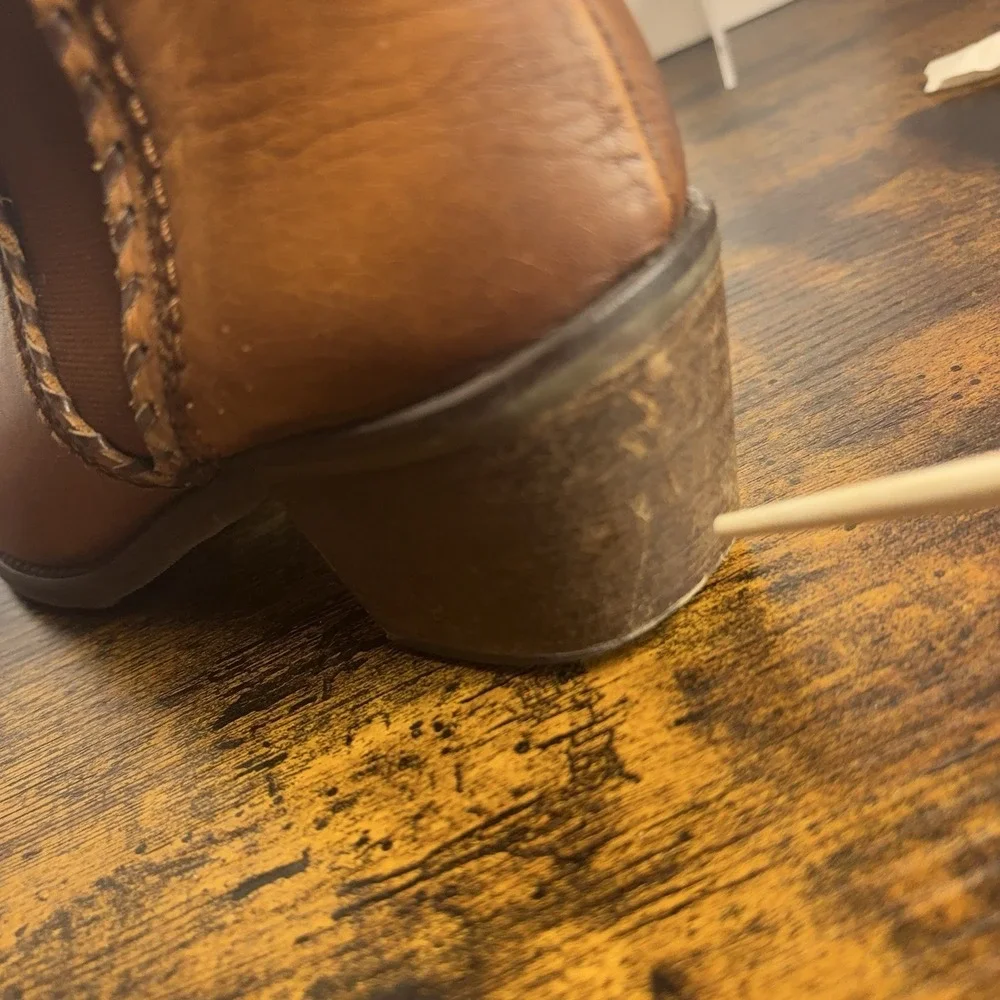 Pikolinos Leather Ankle Boots Womens 9-9.5‎ Brandy Handstitch Trim
